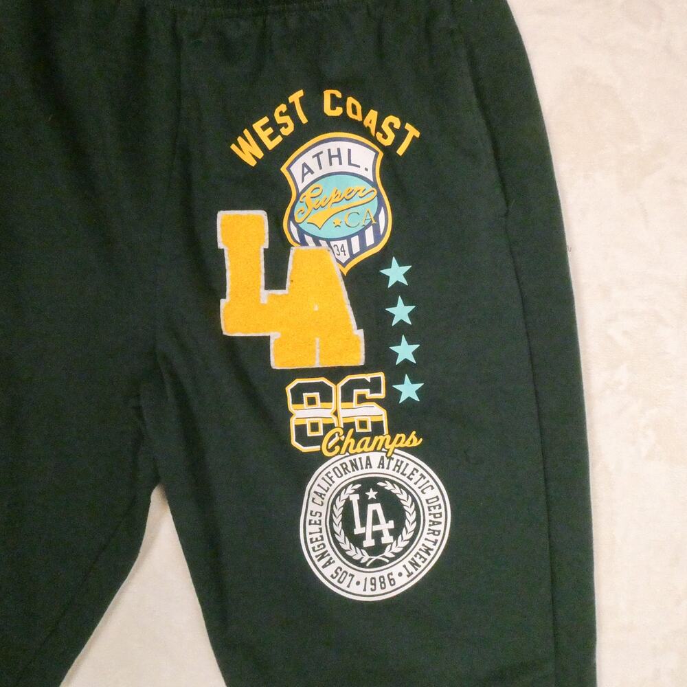 Local Scene Green Los Angeles Athletic Sweatpants Size L Varsity LA West Coast